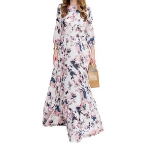 Yumi Kim Woodstock Floral Print Maxi Dress in French Mason Size XS NWT
